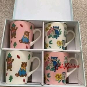 Cath Kidston London MAGICAL WOODLAND Mugs Mini Stanley Set of 4 NEW BOXED